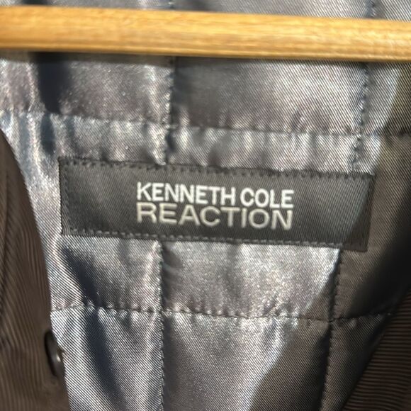 Kenneth Cole Men's Dark Brown Trench Overcoat Coat Removable Liner 46R Classic - Picture 10 of 16